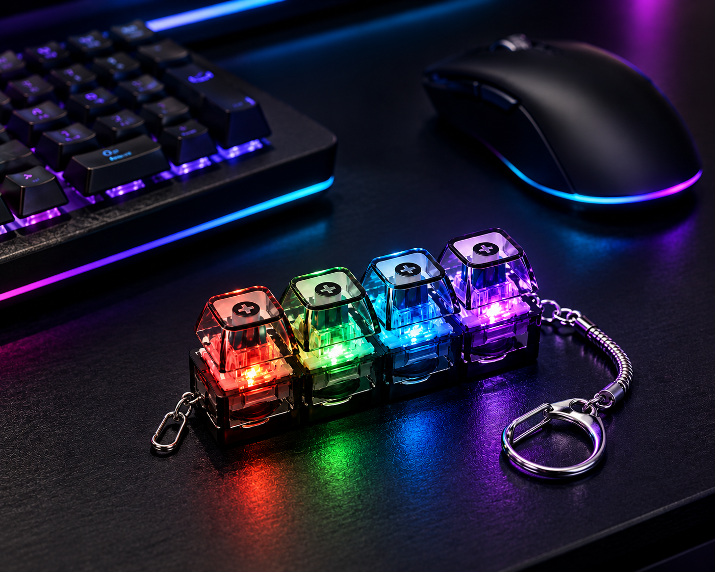LED Keyboard Keychain LIGHTEASE